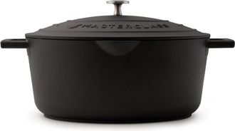MasterClass Oval Cast Aluminium Non-stick Casserole Dish With Straining Lid, Hob To Oven, 30 Cm, 6l