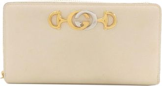Gucci Ivory Leather Long Wallet (Bi-Fold) (Pre-Owned)