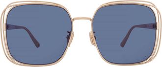 Dior Blue Square Ladies Sunglasses CD40151U 10V 58