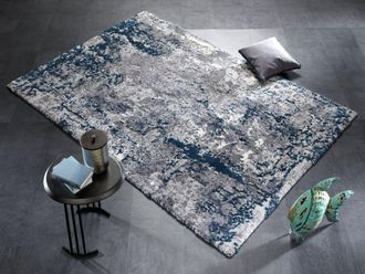 Oci Die Teppichmarke Teppich »Juwel Liray« rechteckig 20 mm Höhe Kurzflor, Wohnzimmer, Marmor Optik, Hoch Tief Effekt