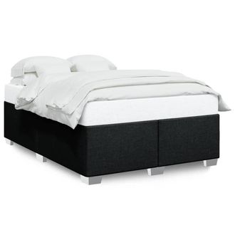 Berkfield Home Bed Frame without Mattress Black&not;Double Fabric in Black | Size: Double