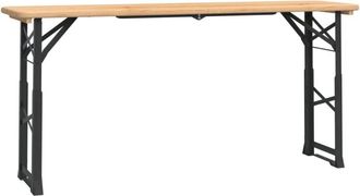 vidaXL Vidaxl - Mesa Plegable De Bar Madera Maciza Abeto 170x50x75/105 Cm