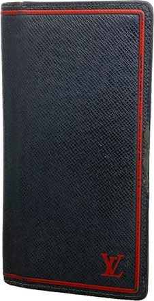 Louis Vuitton Navy Red Color Long Wallet (Bi-Fold) (Pre-Owned)