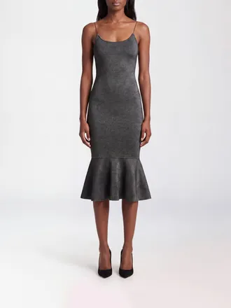 Jacquemus Cotton Midi Dress with U-Neck, Thin Straps and Ruffles