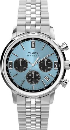Timex Marlin Chronograph Bracelet Watch, 40mm in Stainless Steel at Nordstrom