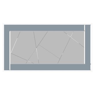 Dmora Espejo Ovaro, Detalles Geom&eacute;tricos, Forma Rectangular, Estructura Transparente, 120x60h Cm Blanco Fum&eacute;
