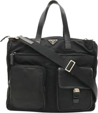 Prada Pre-owned Vintage Nylon Tote Bag - Dames - Vintage Shopper - Zwart - ONE Size - Nylon - Vintage