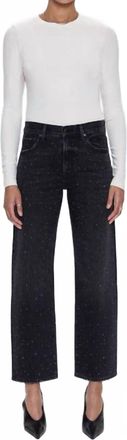 Pistola Denim Lexi Mid Rise Bowed Straight Leg Jeans In Silver Screen