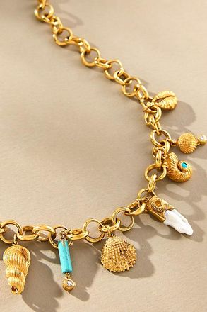 Joanna Laura Constantine Seashell & Stones Charm Necklace