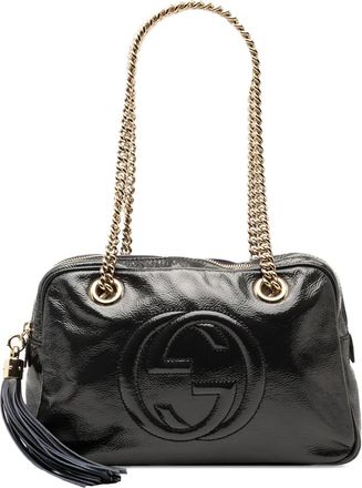 Gucci 2000-2015 Patent Soho Chain Zip shoulder bag - Blauw