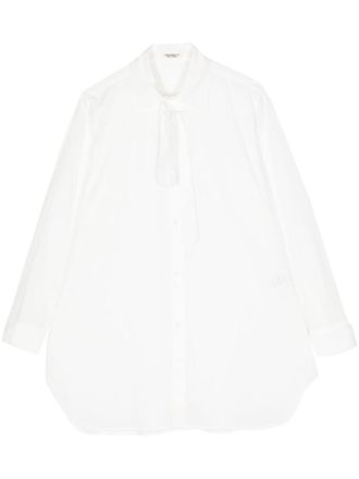 Yohji Yamamoto Camicia con fiocco - Bianco