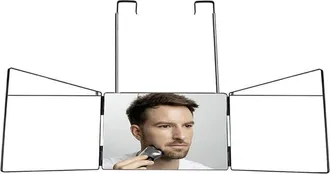 OEM Miroir 3 Faces - &Eacute;clairage Led Int&eacute;gr&eacute; - Hauteur R&eacute;glable 85-120 Cm - Pliable Portable - Pour Coiffure Rasage Maquillage - 1 Pi&egrave;ce