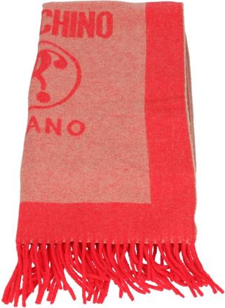 Moschino Wool Scarf - Dames - Wintersjaals - Rood - ONE Size - Wol - Accessoires