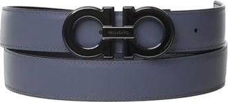 Ferragamo Reversible Gancini Belt - male - Ferragamo - Belts - Blue - 105 CM - Accessories