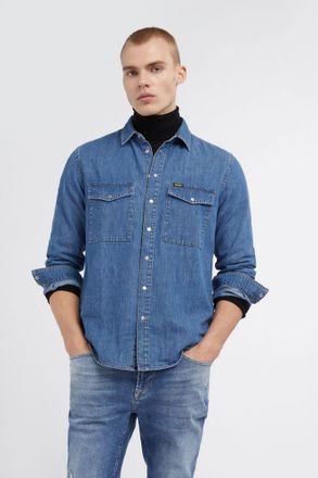 Gas Heren mediumblauw DADDY SHIRT 73MM Shirt