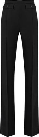 Elisabetta Franchi Lichtgewicht Cr&ecirc;pe Palazzo Broek - Dames - Straight fit broeken - Zwart - S - Polyester - Broeken