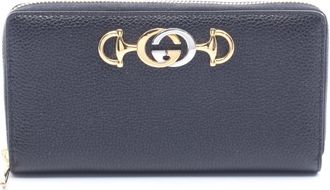 Gucci Black Leather Long Wallet (Bi-Fold) (Pre-Owned)