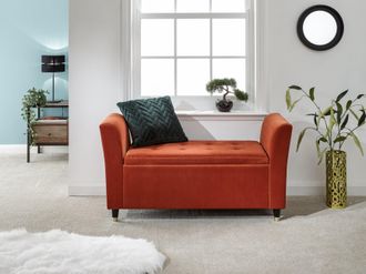 GFW Genoa Velvet Window Seat in Orange