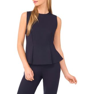 Ted Baker Peplum Ponte Knit Tank in Baritone Blue at Nordstrom Rack, Size X-Large