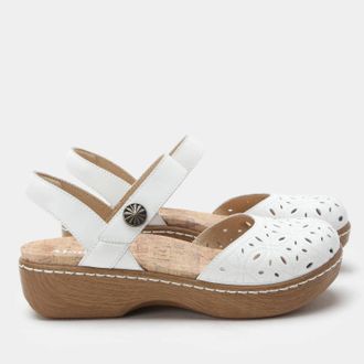 Alegria Womens Opal Clog Sandal In White Breeze