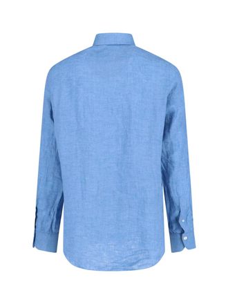 Finamore Mens Shirts Blue Linen
