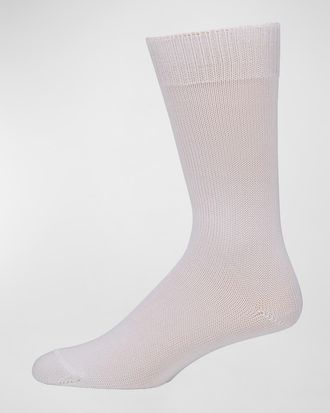 Neiman Marcus Mens Casual Cotton-Blend Knit Socks