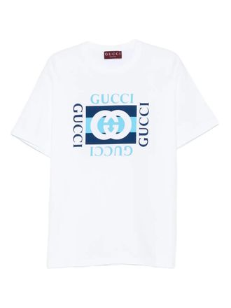 Gucci logo-print cotton T-shirt - men - Cotton - M - White