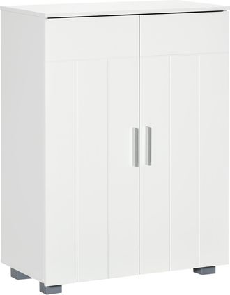 Kleankin Modern Bathroom Cabinet - Freestanding Floor Cabinet w/ Storage - White | TJ Hughes