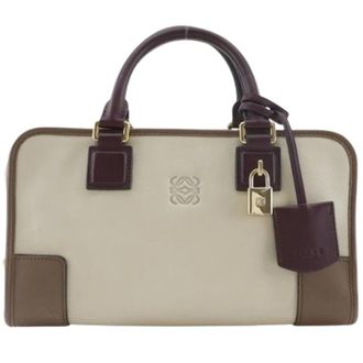 Loewe Pre-owned Handbags, female, Beige, Size: ONE SIZE Pre-owned Amazona Handbag