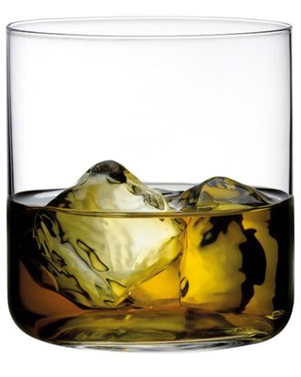 Nude Glass Set Of 4 Finesse Grid Whisky Glasses