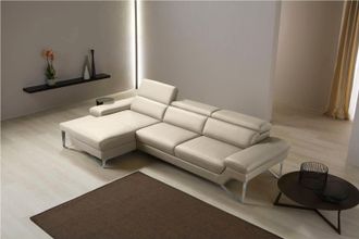 Egoitaliano Ecksofa »Princess, elegantes Designsofa mit erstklassigem Sitzkomfort, L-Form« mit Recamiere, inkl. Kopfteilverstellung, edle Designmetallfüsse