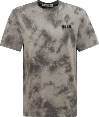 Msgm T-shirt con fantasia tie dye - Grigio