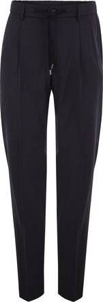 PESERICO Pantalones jogger de sastre en mezcla de lana el&aacute;stica de Peserico