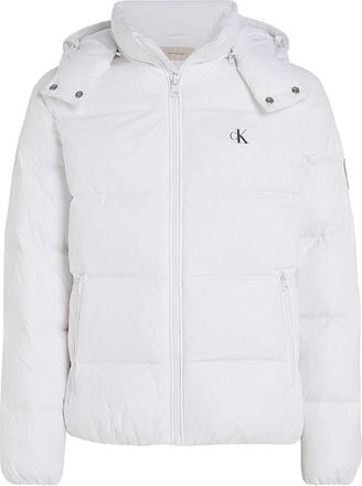Calvin Klein Witte Gewatteerde Donsjas Aw 24 - Heren - Winterjassen - Wit - L - Leer - Jassen