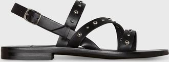 Ann Mashburn Womens Strappy Studded Sandal In Black