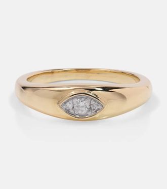 Stone and Strand Muse 10kt gold ring with diamonds