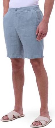 Bugatchi Trent Drawstring Linen Shorts in Shark at Nordstrom Rack, Size Xx-Large