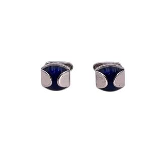 Bulgari Pre-owned Silver 925 Blue Enamel Cufflinks - unisex - Bvlgari Vintage - Vintage Accessories - Blue - ONE SIZE - Pre-owned
