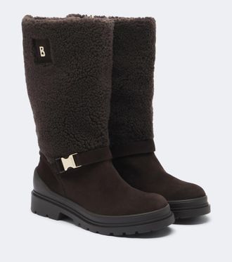 Bogner St. Moritz suede and shearling boots
