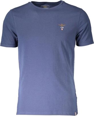 Aeronautica Blauw Katoenen Heren Outdoor T-shirt - Heren - T-shirts - Blauw - M - Katoen - Tops
