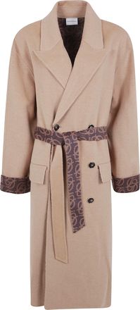 Dr&ocirc;le de Monsieur Long Belted Coat Monogram