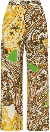 Maliparmi Maliparmi, Broeken, Dames, Veelkleurig, S, Leer, Wide Broeken