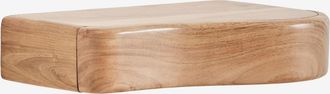 Sklum Pack De 2 Mesitas De Noche Flotantes 40x25 Cm Con Almacenaje En Madera De Acacia Nireimi Sklum