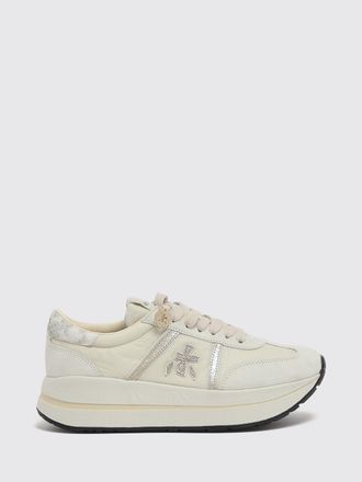 Premiata Bethcoin Suede and Mesh Trainers with Colour-Block Design and Platform Sole