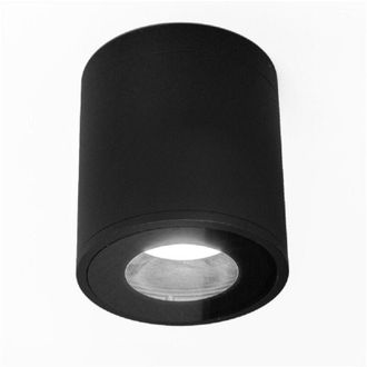 Trade Shop Trade Shop - Foco L&aacute;mpara De Techo Casquillo Gu10 Redondo Exterior Led Resistente Al Agua - Negro