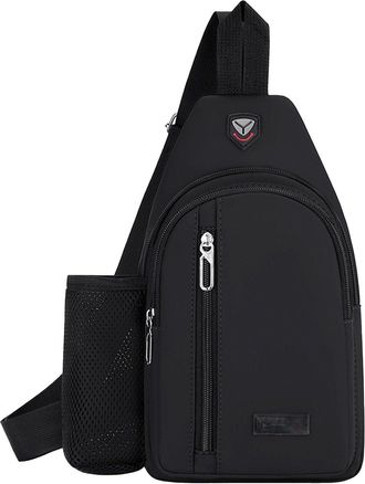 Generic Lunch Backpack for Men Small Sling Bag With Water Bottle Holder For Woman And Man Toddler Hiking Backpack Small (Black, One Size)