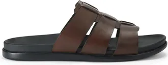 Kurt Geiger Mens Leather Naples Sandals - Brown - Size UK 12