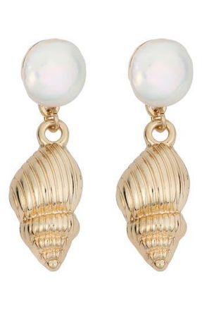 Panacea Freshwater Pearl Drop Earrings in White at Nordstrom Rack