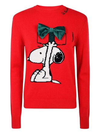 MC2 Saint Barth x Peanuts bow patch sweater - women - Cashmere/Wool/Viscose/Polyamide - S - Red
