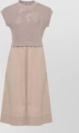 PESERICO knit midi set half sleeve top skirt
